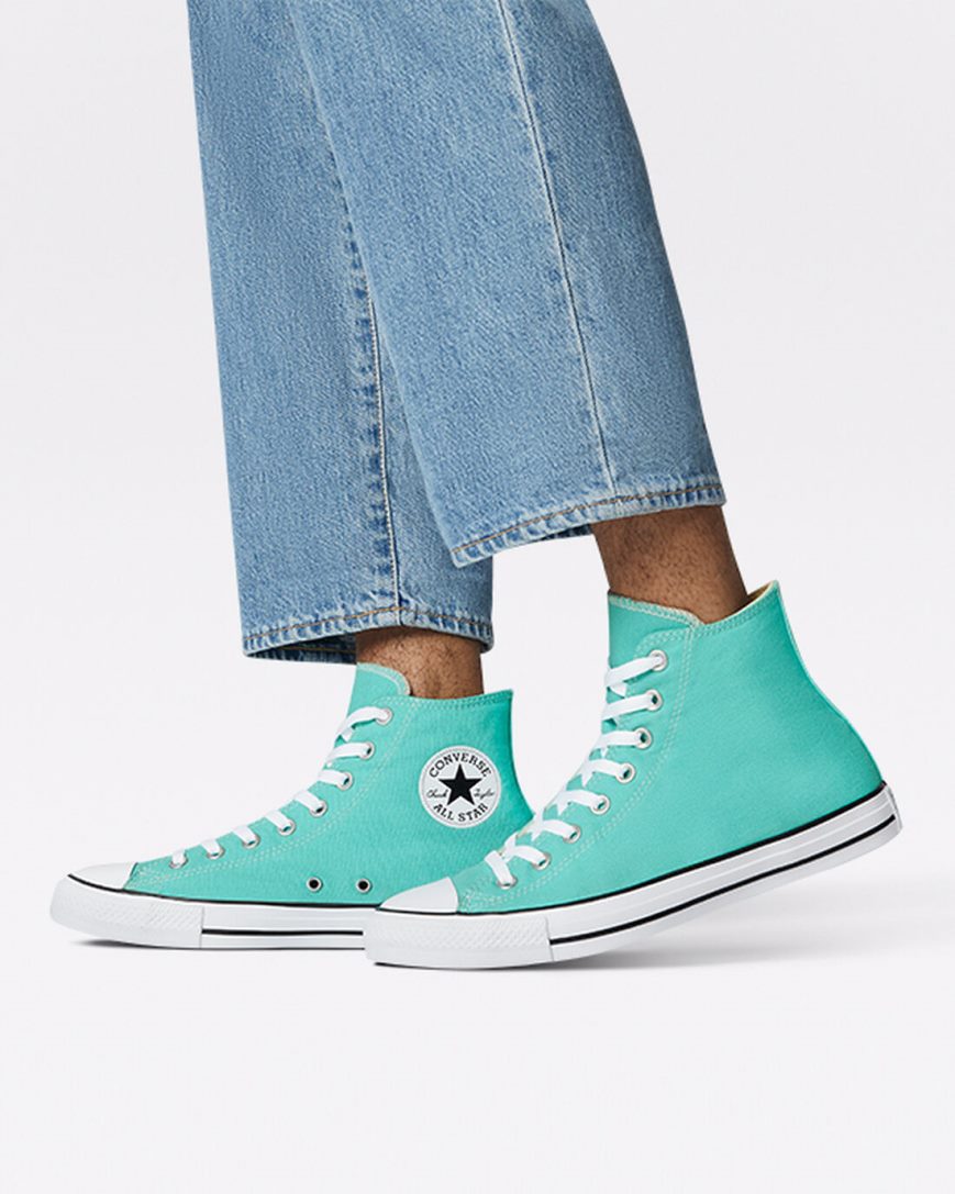 Men's Converse Chuck Taylor All Star Seasonal Color High Top Shoes Light Turquoise | AU E9485M